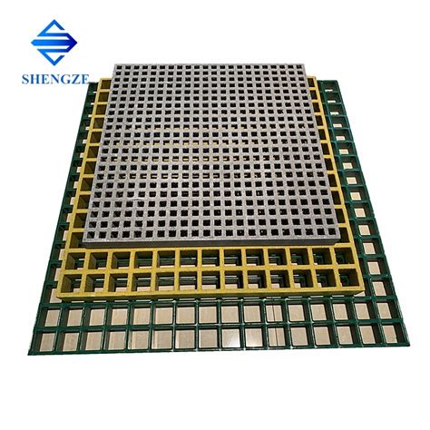 Grating Custom Size Fiberglass FRP Car Wash Trench Drain Grating FRP