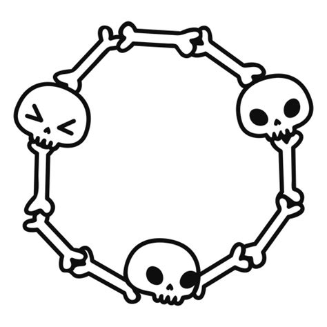 Diseño Png Y Svg De Huesos Y Calaveras Trazo Kawaii Para Camisetas