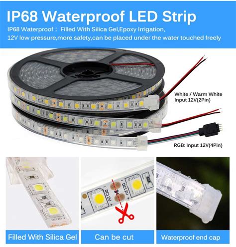 Ip Waterproof Led Strip Lights Outdoor M Lot Obitol