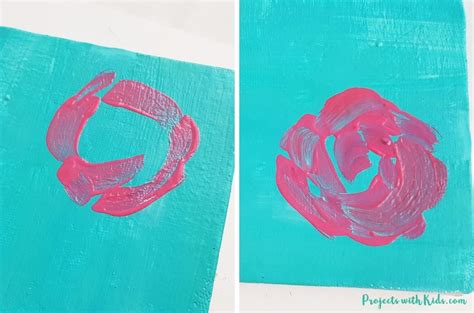 Simple Rose Painting Tutorial with Step by Step Photos - Projects with Kids