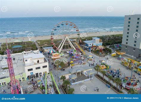 Aerial Shot Of Beautiful Summer Landscape At The Carolina Beach