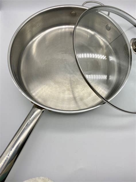 Great Wolfgang Puck Bistro 11” Chicken Fryer Pan With Lid Stainless Steel Ebay