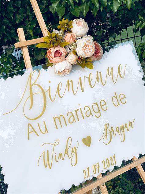 Panneau Bienvenue Au Mariage De Lignes De Texte Etsy