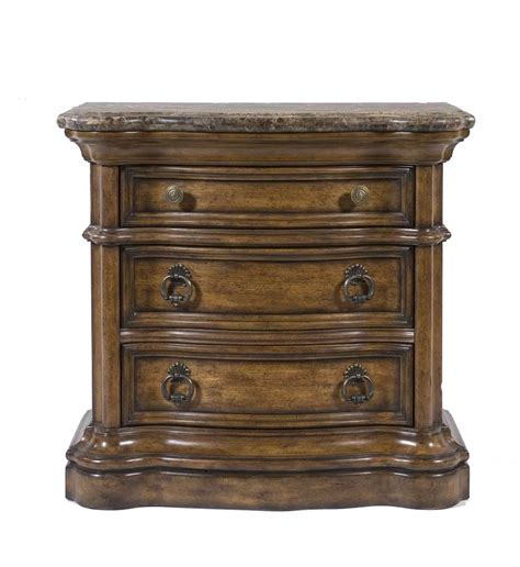 Pulaski Furniture San Mateo Three Drawer Marble Top Nightstand Find