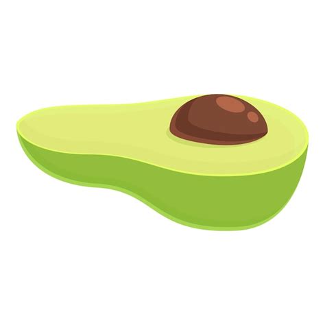 Premium Vector Half Avocado Icon Cartoon Of Half Avocado Vector Icon