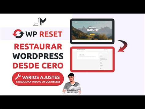 Cómo reiniciar WordPress desde cero WP Reset YouTube