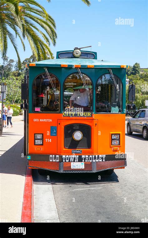 Old town trolley in San Diego - SAN DIEGO - CALIFORNIA Stock Photo - Alamy