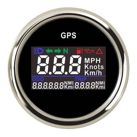 Kaolali Digital Gps Speedometer Knots Lcd Odometer Trip Meter Gauge For