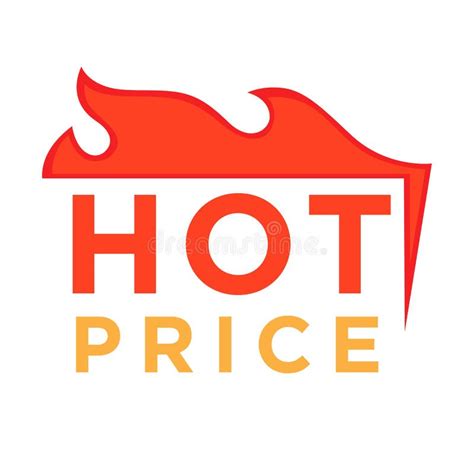 Hot Price Logo Design Burning Fire Logotype Design At Top Stock Vector