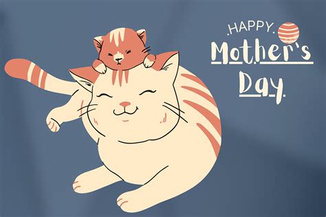 Illustrated Cat Kitten Mother S Day Image Pictures Photos And