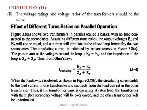 Parallel Operation Of Transformers PPT