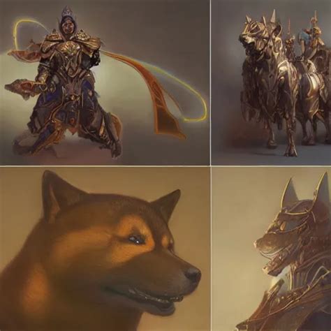 Paladin Black Armor Anthropomorphic Shiba Inu Shiba Stable