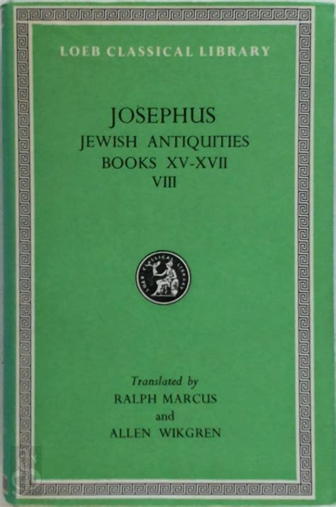 Josephus Jewish Antiquities Books Xv Xvii Flavius Josephus De Slegte