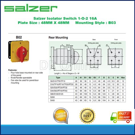 Salzer Changeover Selector Switch A P S B