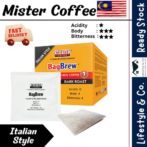 Mister Coffee BagBrew Italian Style Dark Roast 100 Roasted Ground