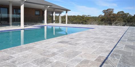 Premium Silver Travertine Pavers Parklea Sand And Soil