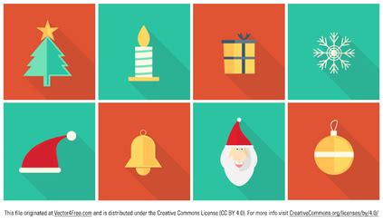 Flat Vector Christmas Ornaments Free Vector Download | FreeImages