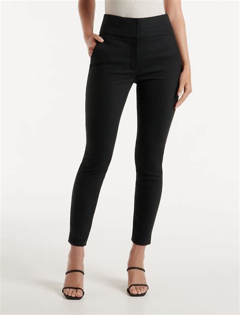 Georgia High Waist Full Length Pants - Women's Fashion | Forever New