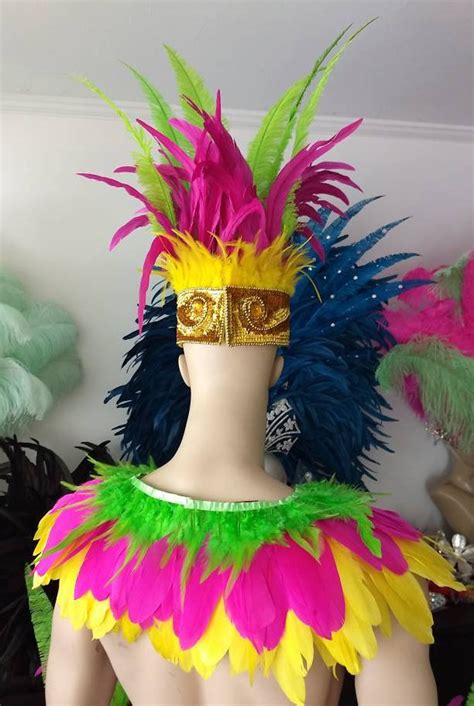 Male Samba Costume Set Feather Piece Parade Feather Fantasy Etsy