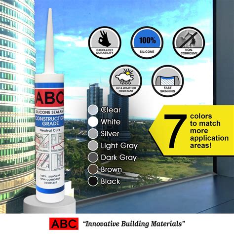 Abc Silicone Sealant Construction Grade Ml Shopee Philippines