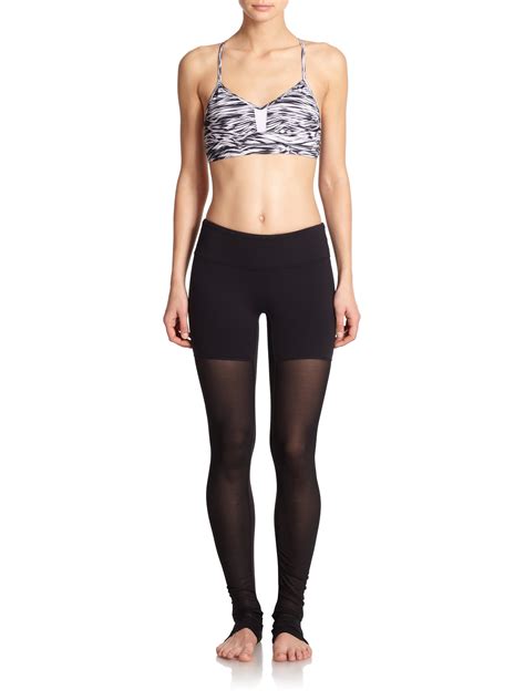 Alo Yoga Mesh-Paneled Yoga Pants in Black - Lyst