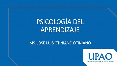 Ppt Psicolog A Del Aprendizaje Renzo Cuzco Udocz