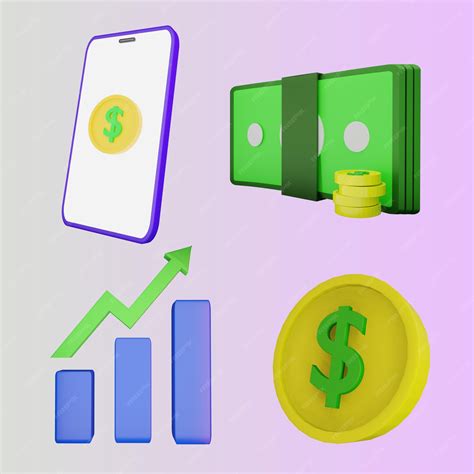 Premium Psd 3d Finance Icon Set