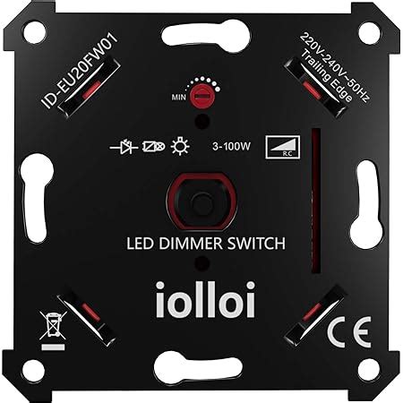 Iolloi Led Dimmer Schalter W Unterputzdosen Drehdimmer F R