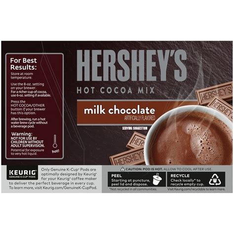 Hershey Milk Chocolate Hot Cocoa Keurig K Cup Pods Oz Instacart