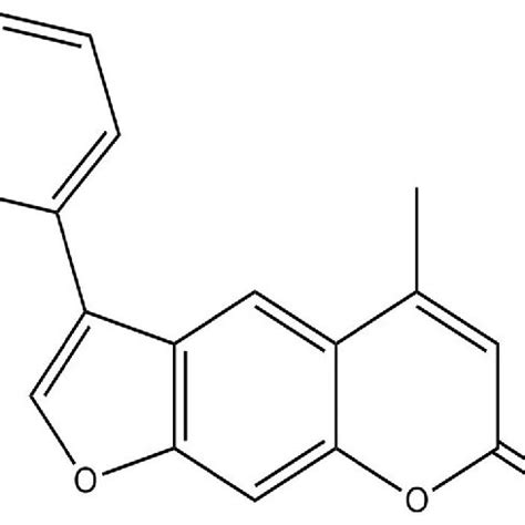 Chemical Structure Of 4 Methyl 6 Phenyl 2H Furo 3 2 G Chromen2 One