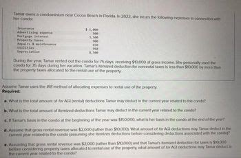 Answered Amar Owns A Condominium Near Cocoa Bartleby