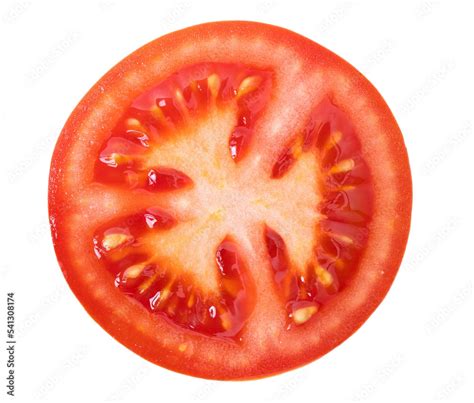 Photo Art Print Tomato Slice Isolated On Transparent Background With