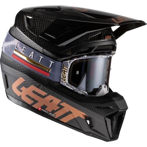 Leatt Kit Casco MX Con Maschera Moto 9 5 Carbon V22 Carbonio Maciag