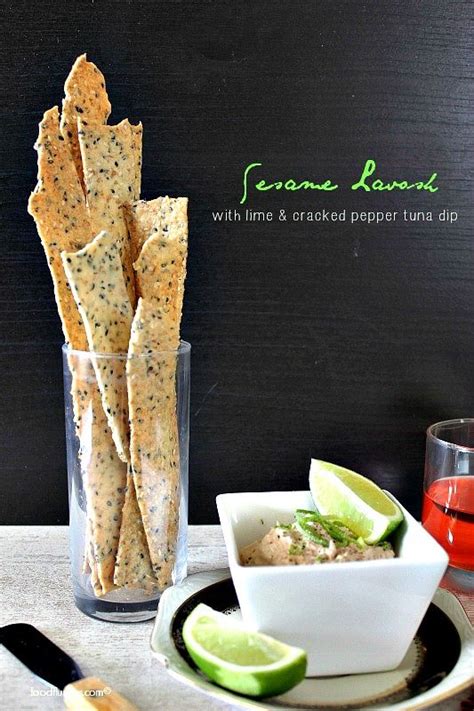 Sesame Lavosh with Lime & Cracked Pepper Tuna Dip | Annabel Langbein recipe. Best solution if ...