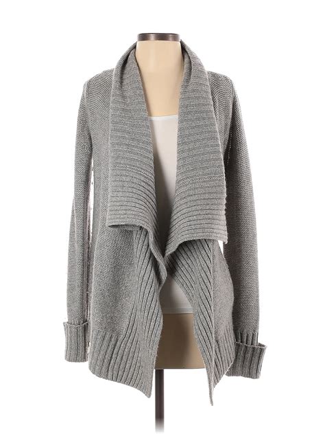 Collection Color Block Solid Gray Cardigan Size Xs Off Thredup