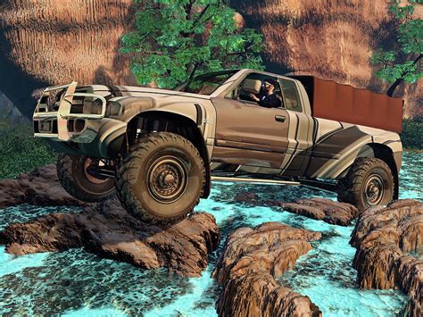 Ram Off Roading Digital Art By Michael Wimer Fine Art America