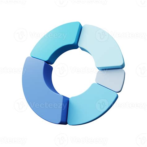 Pie Chart For Financial Report Graph Presentation Brochure Web Design 3d Render 34961154 Png