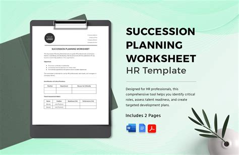 Succession Planning Worksheet HR Template in Word, PDF, Google Docs ...