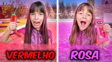 QUEM FICAR MAIS TEMPO NA PISCINA DA SUA COR VENCE DESAFIO YouTube