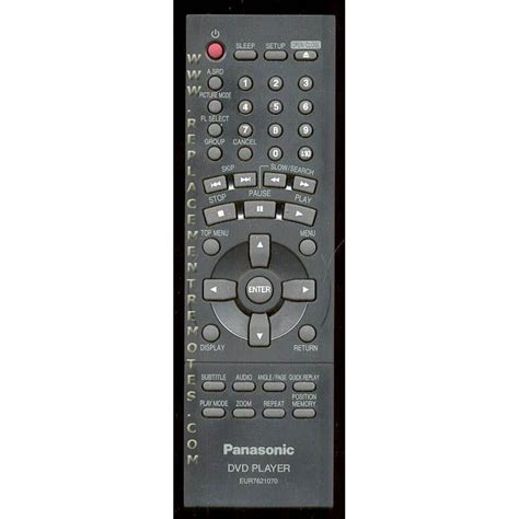 Panasonic Eur7621070 Pn Eur7621070 Dvd Player Remote Control