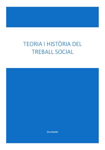 Apunts Teoria I Historia Del Treball Social Pdf