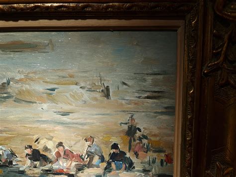 Eugène Louis Boudin Washers on the banks of La Touques at 1stDibs