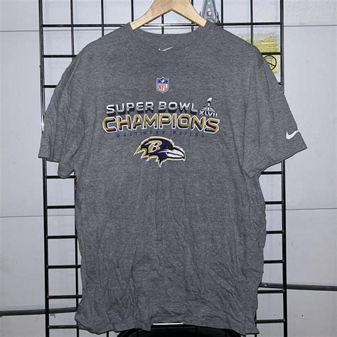 grey nike baltimore ravens super bowl xlvii... - Depop