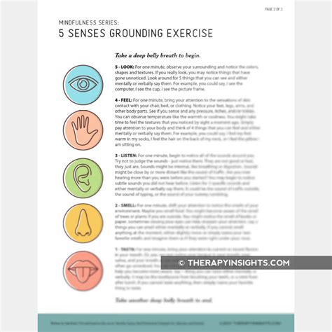 Mindfulness Series: 5 Senses Grounding Exercise – Adult and pediatric ...