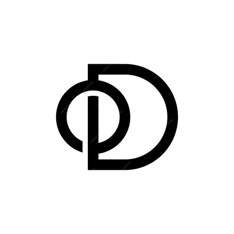 Moderne Letter D Met Overlappende Lijn Logo Ontwerp Premium Vector