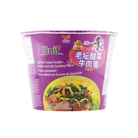 Unif Bowl Instant Noodle Beef With Sauerkraut Flavour Al Premium Food Mart Mississauga