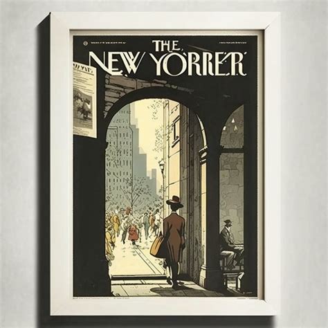 NEW YORKER POSTER New York City Vintage Magazine Poster Mid Century New ...