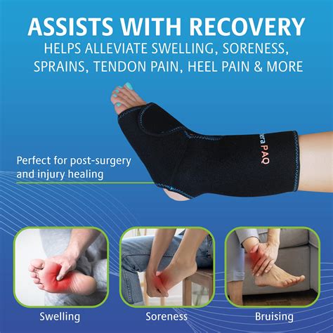 Foot Ankle Ice Pack Wrap With Hot Cold Gel Packs By TheraPAQ Foot Pain Relief For Achilles