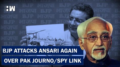 Headlines Pak Journalist Row Hamid Ansaris Denial Again As Bjp