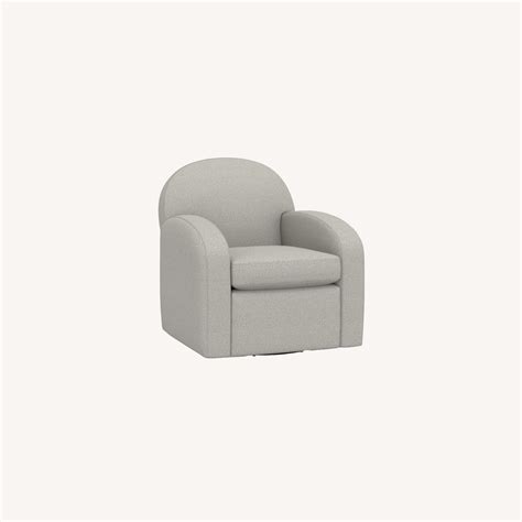 Pottery Barn Farmhouse Upholstered Swivel Armchair Aptdeco